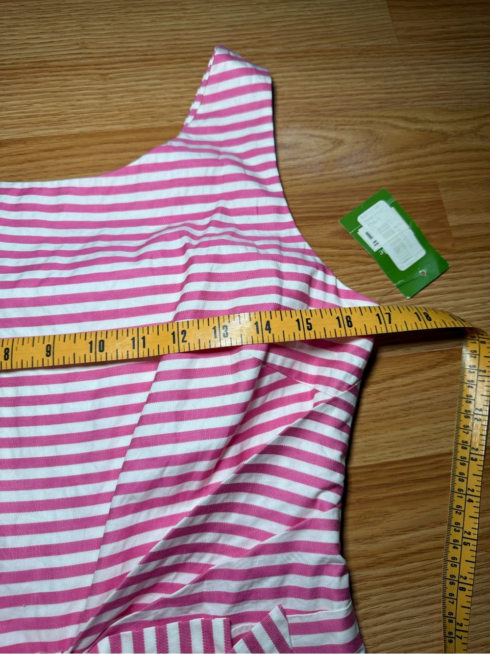 Kate Spade Jillian Dress Size 6 Pink White Striped Bow Sleeveless New - Picture 6 of 7